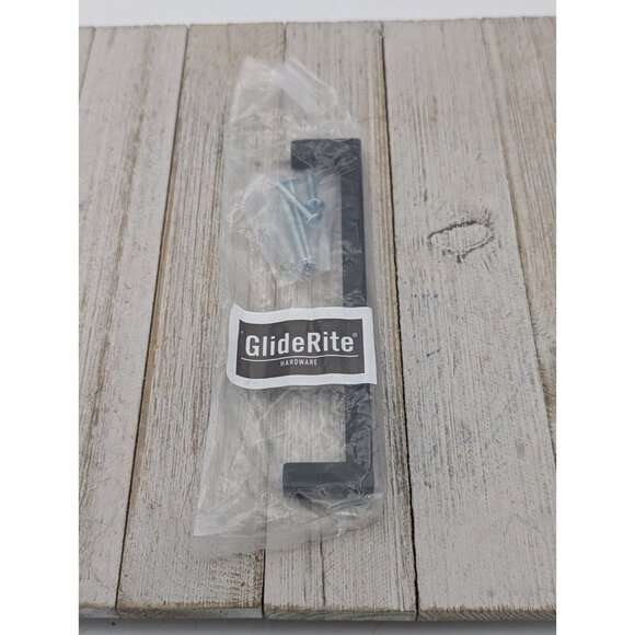 New Gliderite Cabinet Drawer Bar Pulls 6-5/8" Solid Square Matte Black ONE - Picture 1 of 3